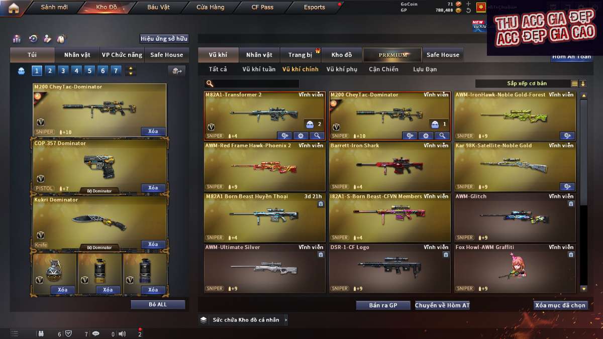 shop acc cf uy tin gia re